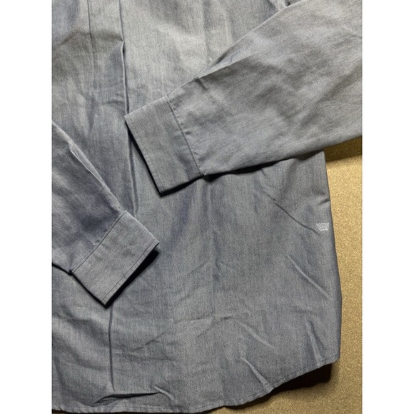 Mack Weldon Shirt Men's LARGE Oxford Long Sleeve Button Down grey Cotton Blend‎ - Picture 3 of 8